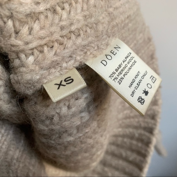 Dôen • XS • Lulu Baby Alpaca Wool Blend Knit Long Sleeve Sweater - Picture 3 of 4